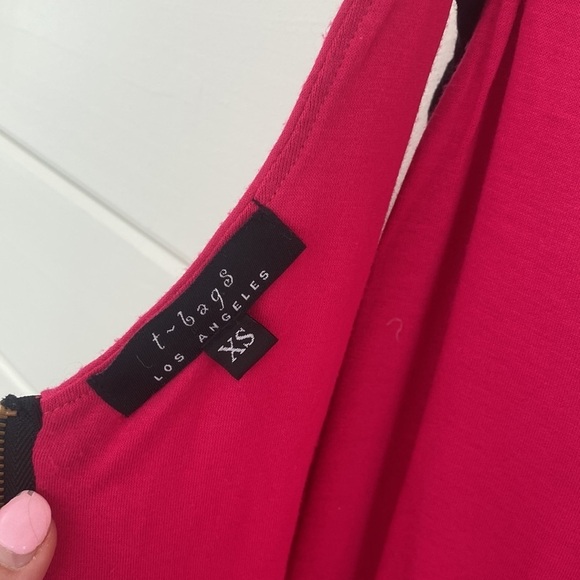 T-Bags Los Angeles | Pink Black Flowy Strappy Dress | Great Condition - Picture 5 of 5